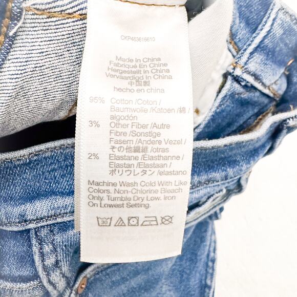 Madewell Stovepipe Straight Leg Dark Wash Denim Jeans Flexible Zip Fly Size 27 - Picture 9 of 11